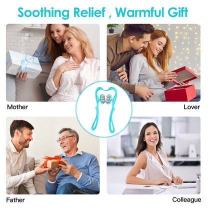 Neck Roller Massager – 360° Rotating 6-Ball Pain Relief Tool