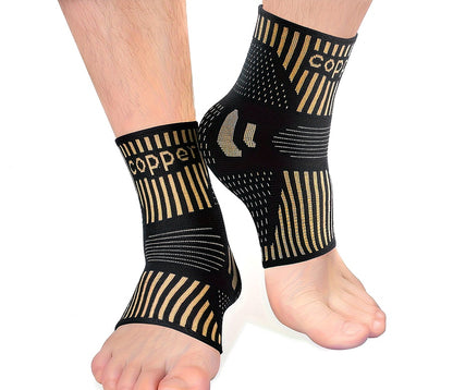 Copper Ankle Support Compression Sleeves (1 Pair)