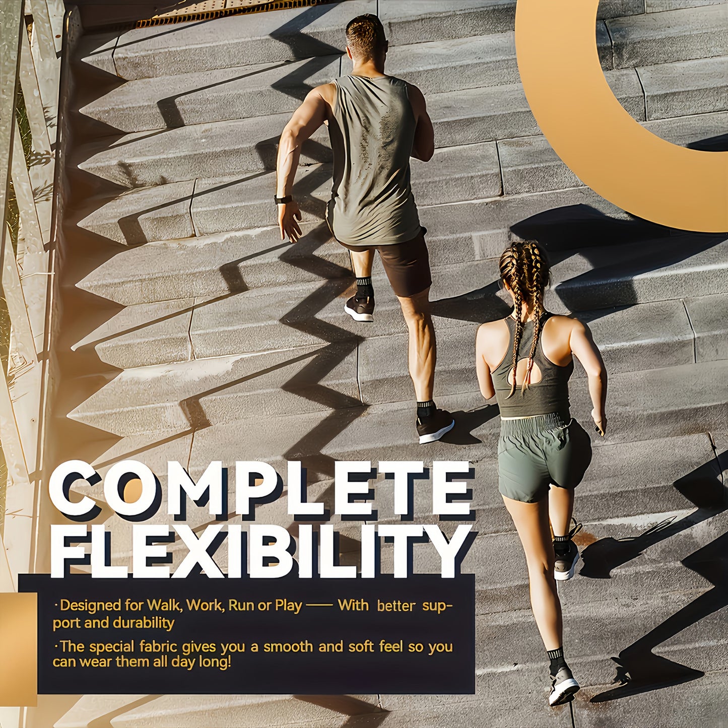 Copper Ankle Support Compression Sleeves (1 Pair)