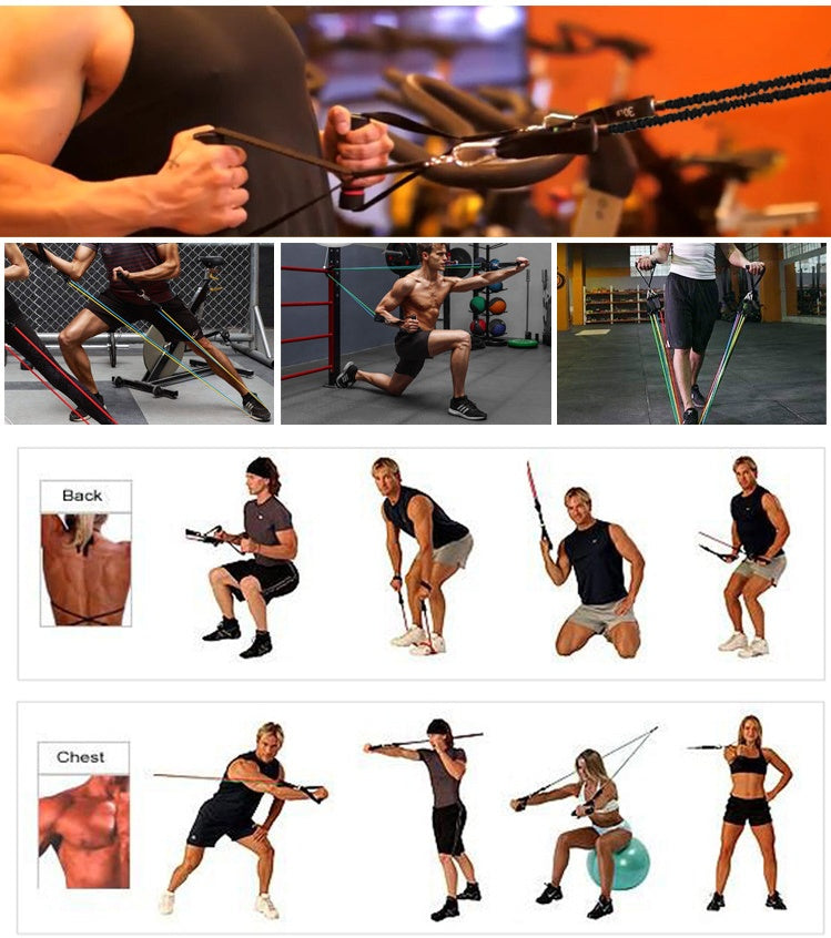 Portable Fitness Rally Resistance Band Training Set