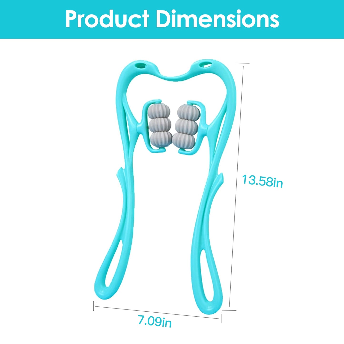 Neck Roller Massager – 360° Rotating 6-Ball Pain Relief Tool