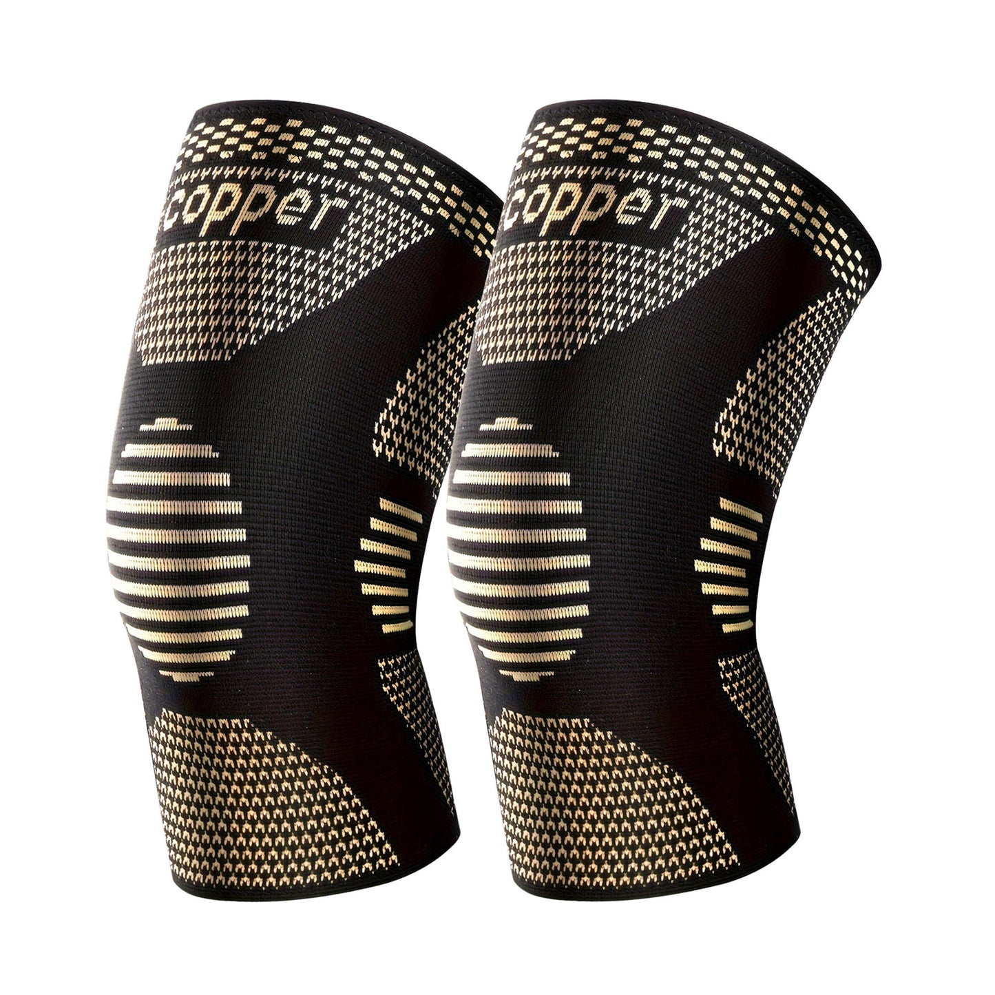 Copper Compression Knee Pads for Sports & Fitness Support