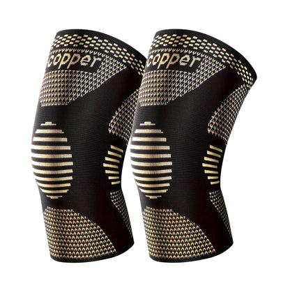 Copper Compression Knee Pads for Sports & Fitness Support