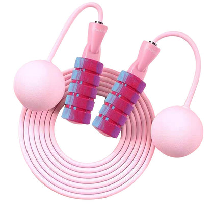 2-in-1 Adjustable Ropeless Skipping Rope with Weighted Balls